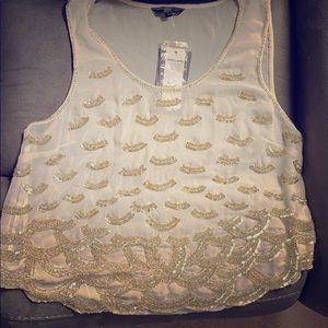 Sleeveless beaded top